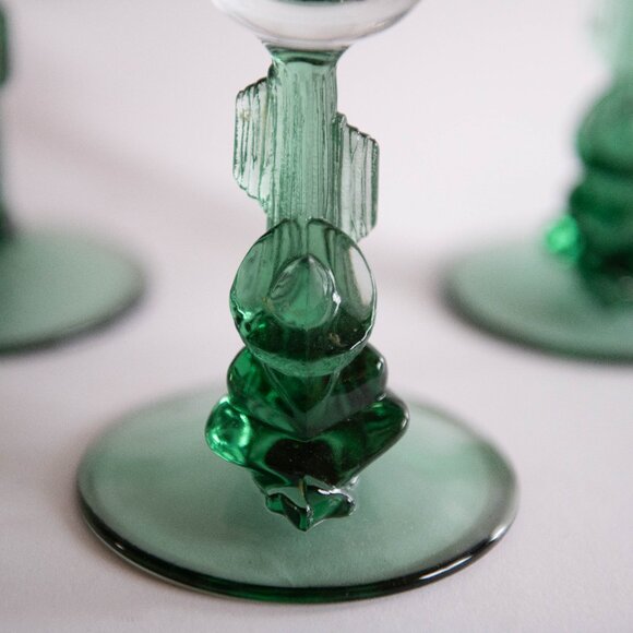 Set of 3 Vintage Cristal d'Arques Sleeping Siesta Man Cactus Margarita Glasses - Picture 3 of 9